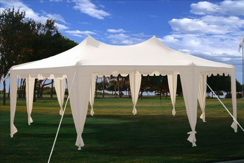 29x21 Octagonal Octagon Wedding Party Gazebo Tent Canopy White