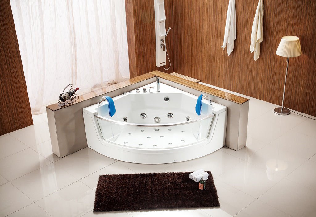 Indoor Computerized Hydrotherapy Whirlpool Jetted Massage Bathtub SPA HEAT - 053A