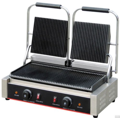 Panini Sandwich Grill Press Commercial Stainless Steel Countertop (Double)