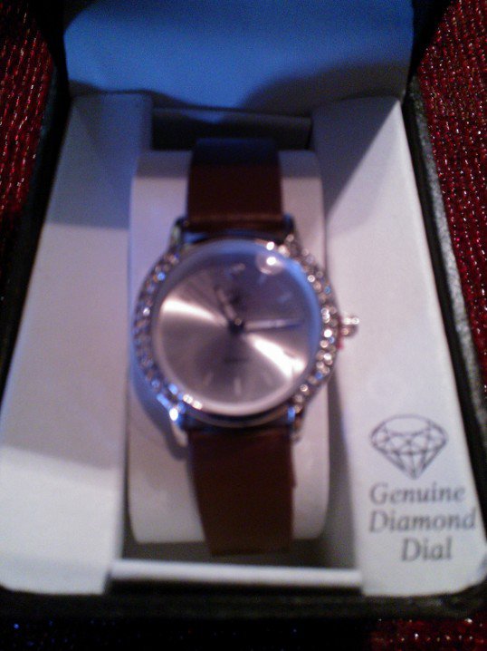 Beverly Hills Polo Club Diamond and Chrystal Wristwatch Brown