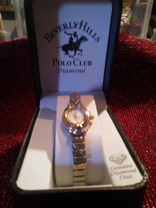 Sold! Beverly Hills Polo Club Diamond Wristwatch with Hearts