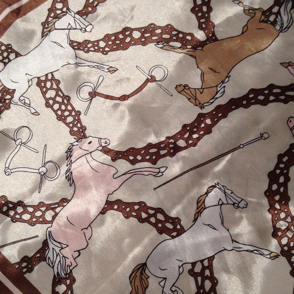 Horse, Horse Bit, Equestrian Satin Scarf