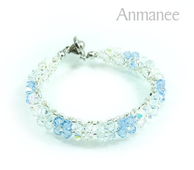 Handcrafted Swarovski Crystal Bracelet - Pikul-Single-Low 010263