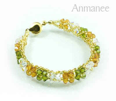 Handcrafted Swarovski Crystal Bracelet - Pikul-Single-Low 010265