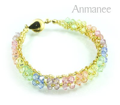 Handcrafted Swarovski Crystal Bracelet - Pikul-Single-Low 010267