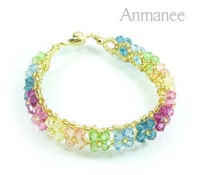 Handcrafted Swarovski Crystal Bracelet - Pikul-Single-Low 010269