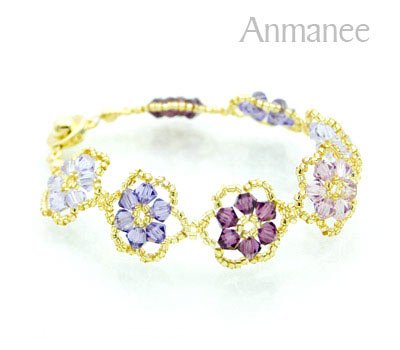 Handcrafted Swarovski Crystal Bracelet - Pellet Queen 010242