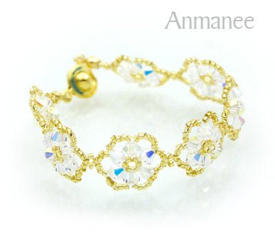 Handcrafted Swarovski Crystal Bracelet - Pellet Queen 010249