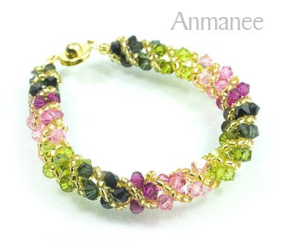 Handcrafted Swarovski Crystal Bracelet - Twist-S 0102109