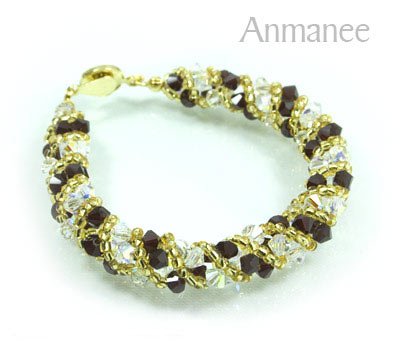 Handcrafted Swarovski Crystal Bracelet - Twist-S 0102111