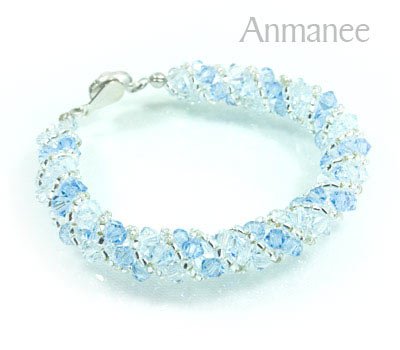 Handcrafted Swarovski Crystal Bracelet - Twist-S 0102114
