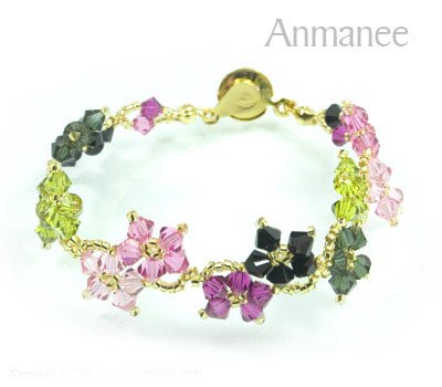 Handcrafted Swarovski Crystal Bracelet - Crawling Star 01028