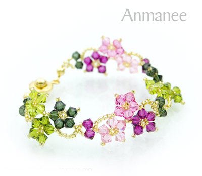 Handcrafted Swarovski Crystal Bracelet - Crawling Star 010214
