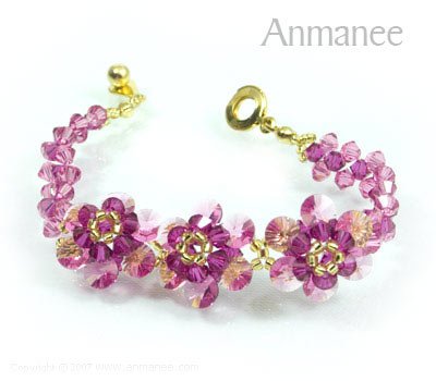 Handcrafted Swarovski Crystal Bracelet - Mouse-Front 010240