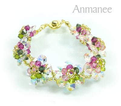 Handcrafted Swarovski Crystal Bracelet - Mouse Full 010234