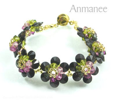 Handcrafted Swarovski Crystal Bracelet - Mouse Full 010236