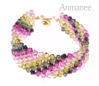 Handcrafted Swarovski Crystal Bracelet - Lace 010223