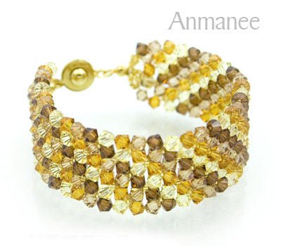 Handcrafted Swarovski Crystal Bracelet - Lace 010224