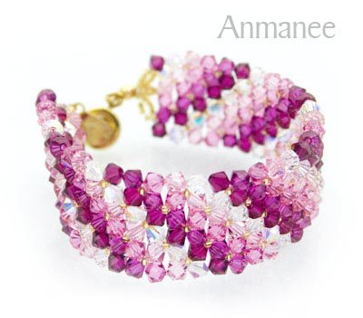 Handcrafted Swarovski Crystal Bracelet - Lace 010226