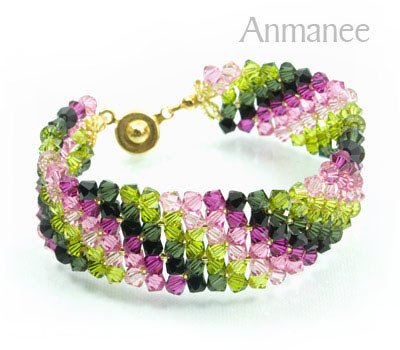 Handcrafted Swarovski Crystal Bracelet - Lace 010227