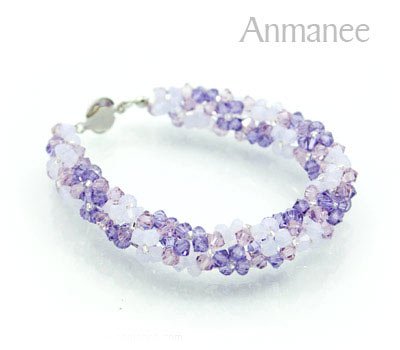 Handcrafted Swarovski Crystal Bracelet - Twist-L 010292