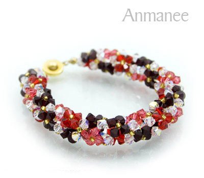 Handcrafted Swarovski Crystal Bracelet - Twist-L 010291