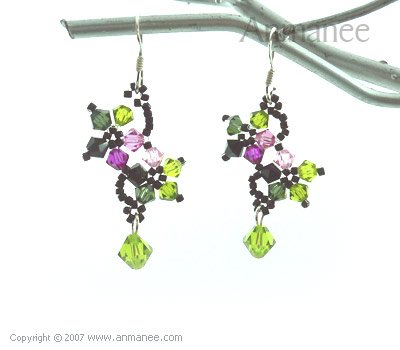 Handcrafted Swarovski Crystal Earrings 010333