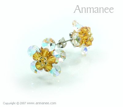 Handcrafted Swarovski Crystal Earrings 010315
