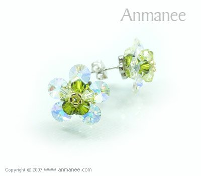 Handcrafted Swarovski Crystal Earrings 010316