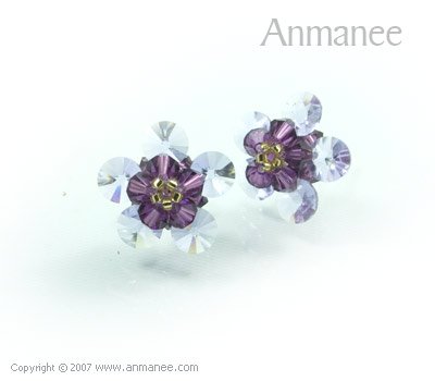 Handcrafted Swarovski Crystal Earrings 010324