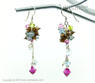 Handcrafted Swarovski Crystal Earrings 010313