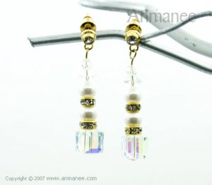 Handcrafted Swarovski Crystal Earrings 01039