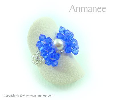 Handcrafted Swarovski Crystal - Ring Bow 010417