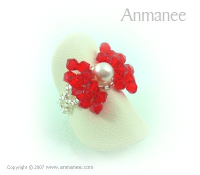 Handcrafted Swarovski Crystal - Ring Bow 010418