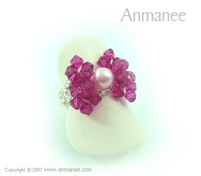 Handcrafted Swarovski Crystal - Ring Bow 010419