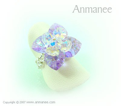 Handcrafted Swarovski Crystal Ring - Pikul 010460