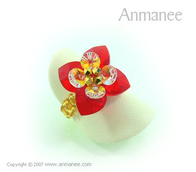 Handcrafted Swarovski Crystal Ring - Pikul 010451