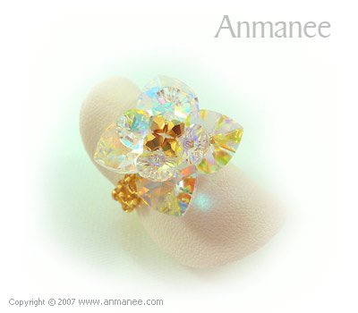 Handcrafted Swarovski Crystal Ring - Pikul 010457