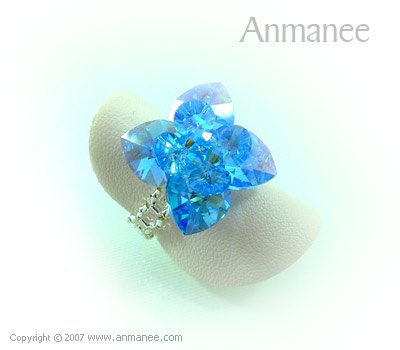 Handcrafted Swarovski Crystal Ring - Pikul 010462