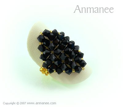 Handcrafted Swarovski Crystal Ring - Diamond 010433