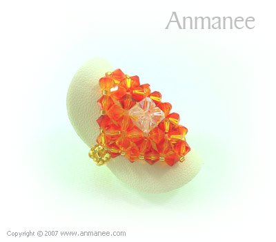 Handcrafted Swarovski Crystal Ring - Diamond 010435