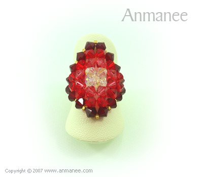 Handcrafted Swarovski Crystal Ring - Diamond 010436