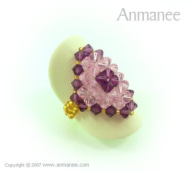 Handcrafted Swarovski Crystal Ring - Diamond 010438