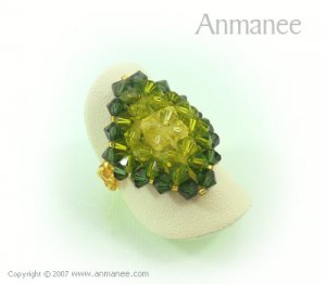 Handcrafted Swarovski Crystal Ring - Diamond 010440