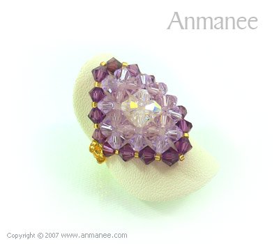 Handcrafted Swarovski Crystal Ring - Diamond 010441