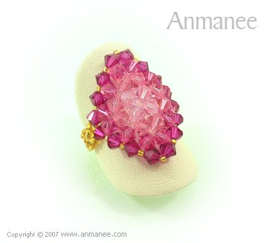 Handcrafted Swarovski Crystal Ring - Diamond 010443