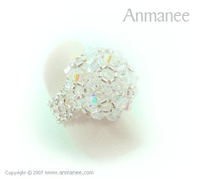 Handcrafted Swarovski Crystal Ring - High Grace 010446