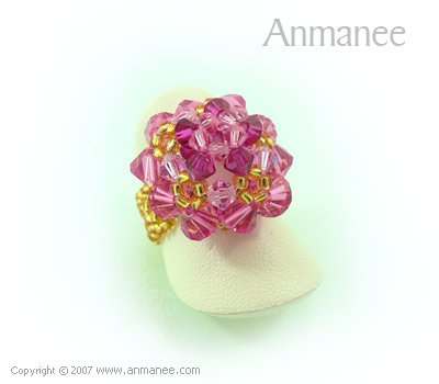 Handcrafted Swarovski Crystal Ring - High Grace 010447