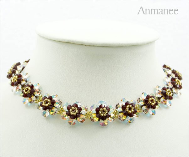 Handcrafted Swarovski Crystal Necklace Mouse Full 01018
