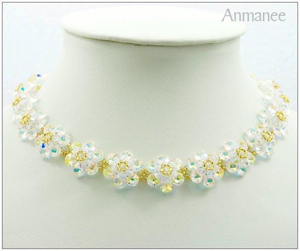 Handcrafted Swarovski Crystal Necklace Mouse Full 01019